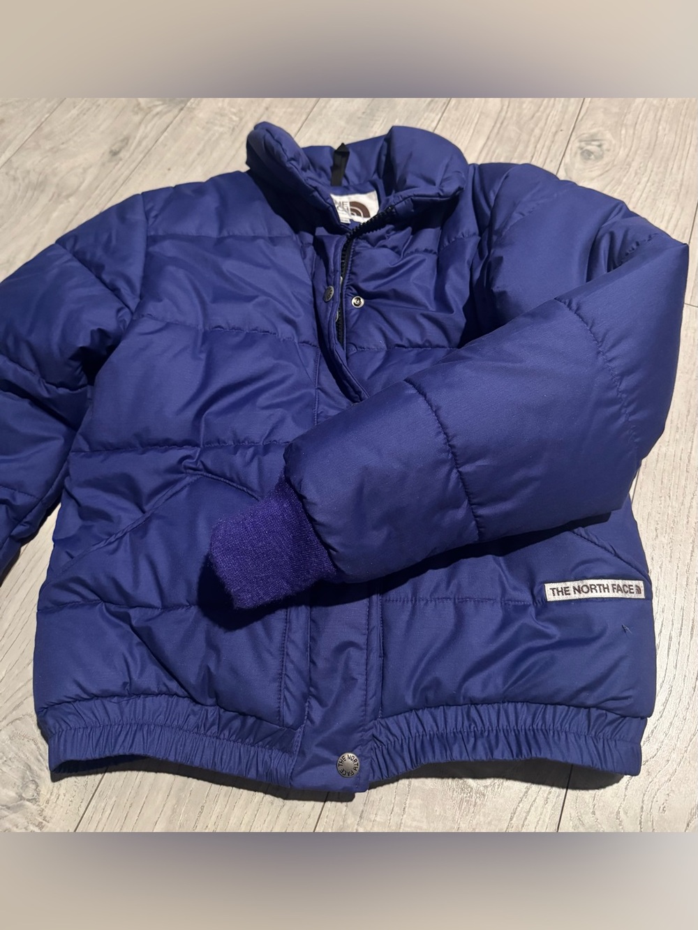The North Face Navy Blue Puffer Coat *not shiny - Picture 2 of 10